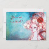 MADAME POMPADOUR, Classy Gold Costume Party Kaart (Achterkant)