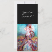 MADAME POMPADOUR, Classy Gold Costume Party Kaart (Achterkant)