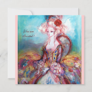 MADAME POMPADOUR, Classy Gold Costume Party Kaart