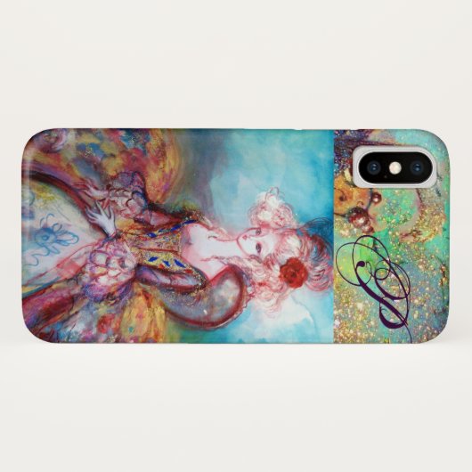 MADAME POMPADOUR ELEGANT BEAUTY MODE MONOGRAM Case-Mate iPhone CASE (Achterkant (horizontaal))