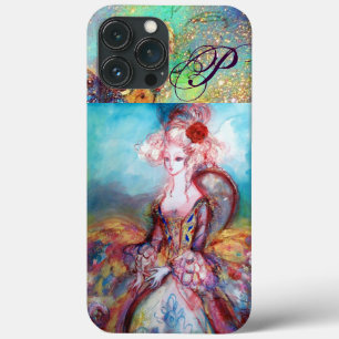 MADAME POMPADOUR, ELEGANT BEAUTY MODE MONOGRAM iPhone 13 PRO MAX HOESJE