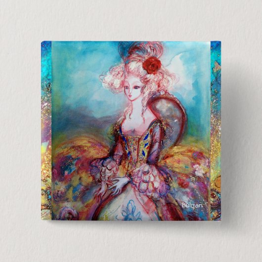 MADAME POMPADOUR Elegant Beauty Mode Vierkante Button 5,1 Cm (Voorkant)