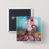 MADAME POMPADOUR Elegant Beauty Mode Vierkante Button 5,1 Cm (Voorkant /achterkant)