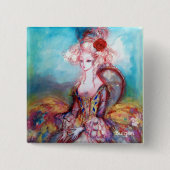 MADAME POMPADOUR Elegant Beauty Mode Vierkante Button 5,1 Cm (Voorkant)