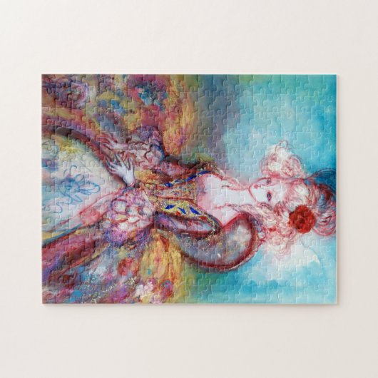 MADAME POMPADOUR goudblauwe roze Legpuzzel (Horizontaal)