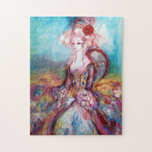 MADAME POMPADOUR goudblauwe roze Legpuzzel