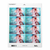 MADAME POMPADOUR, lichtroze blauw Etiket (Full Sheet)