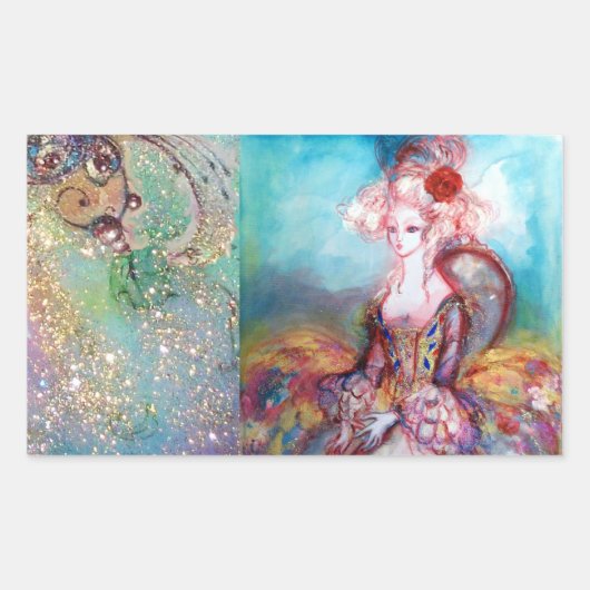 MADAME POMPADOUR RECHTHOEKIGE STICKER (Voorkant)