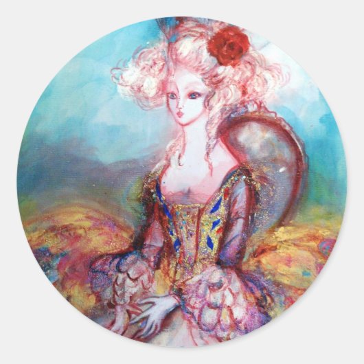 MADAME POMPADOUR RONDE STICKER (Voorkant)