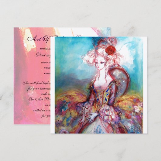 MADAME POMPADOUR Silver Metallic Kaart (Voorkant / Achterkant)