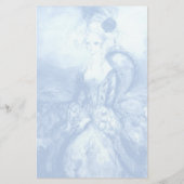 MADAME POMPADOUR, zacht blauw wit papier (Achterkant)