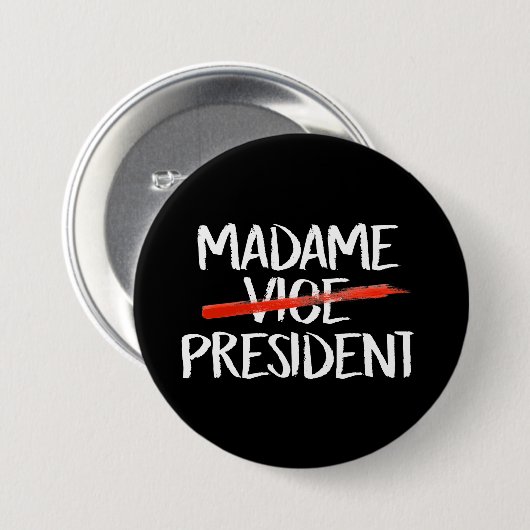 Madame President Ronde Button 7,6 Cm (Voorkant /achterkant)