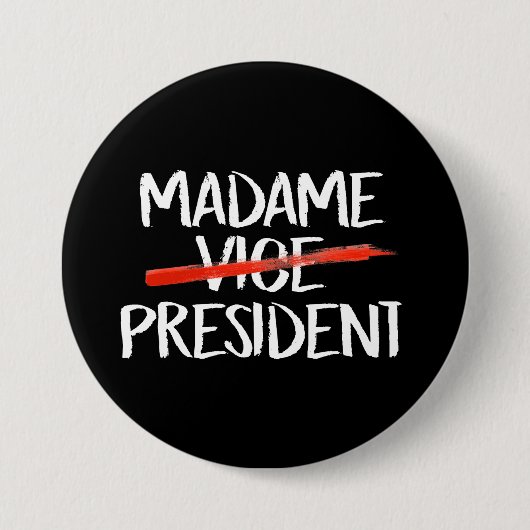Madame President Ronde Button 7,6 Cm (Voorkant)