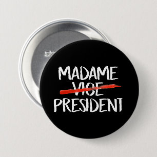 Madame President Ronde Button 7,6 Cm