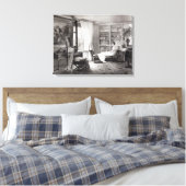 Madame Recamier van de Abbaye-aux-Bois Canvas Afdruk (Insitu (Slaapkamer))