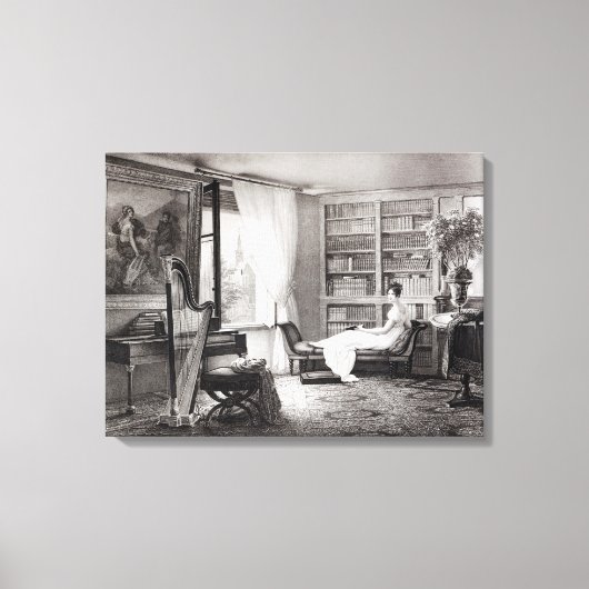 Madame Recamier van de Abbaye-aux-Bois Canvas Afdruk (Voorkant)