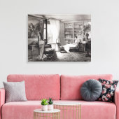 Madame Recamier van de Abbaye-aux-Bois Canvas Afdruk (Insitu (Woonkamer))