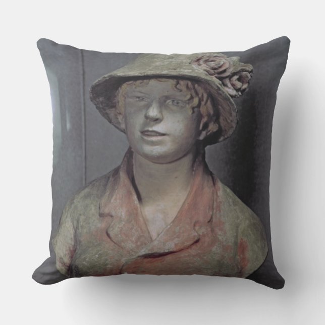 Madame Renoir, 1916 (polychrome gips) Kussen (Voorkant)