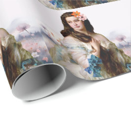 Madame Rimsky met wilde bloemen Cadeaupapier