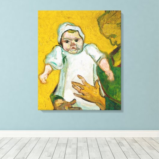 Madame Roulin and Her Baby Canvas Afdruk (Insitu (Houten vloer))