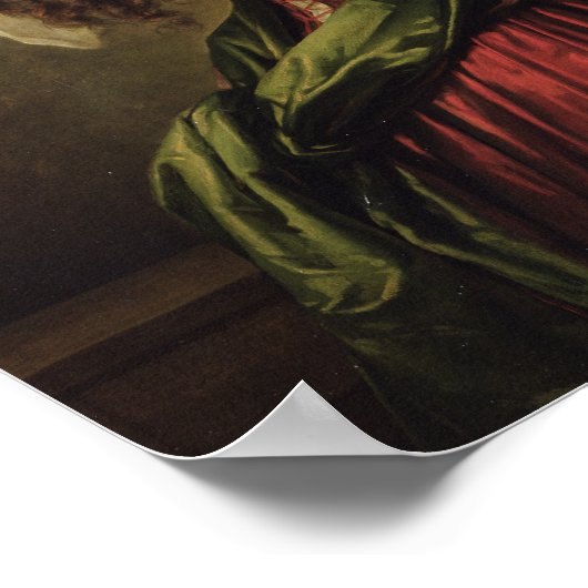 Madame Rousseau en haar dochter, 1789 Poster (Hoek)