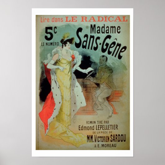 "Madame Sans-Gene" in Le Radical, door Edmond Lepe Poster (Voorkant)