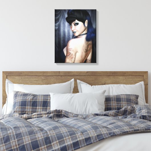 Madame Sophie Vampire Queen Wrapped Canvas Print (Insitu (Slaapkamer))