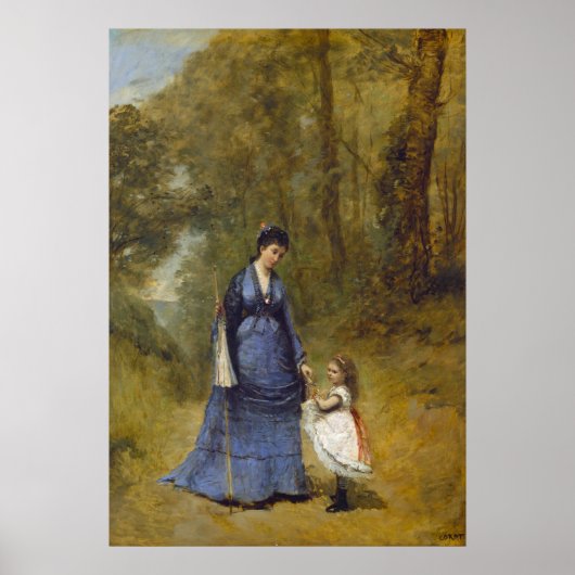 Madame Stumpf - Jean-Baptiste - Corot Fine Art Poster (Voorkant)