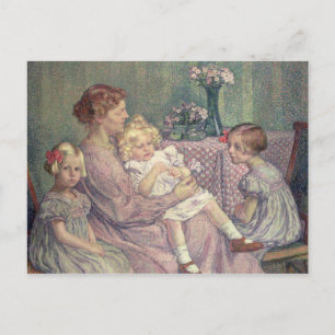 Madame van de Velde en haar kinderen, 1903 Briefkaart