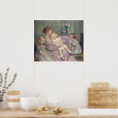 Madame van de Velde en haar kinderen, 1903 Poster (Keuken)