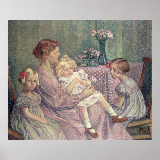 Madame van de Velde en haar kinderen, 1903 Poster (Voorkant)