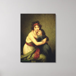 Madame Vigee-Lebrun en haar dochter Daughter Canvas Afdruk