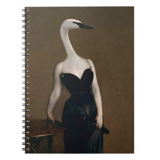 Madame X heeft een Swanlike Neck notebook Notitieboek (Voorkant)