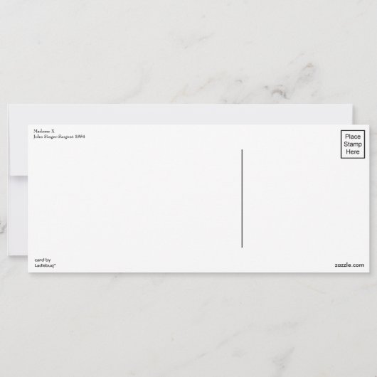 Madame X van John Singer Sargent (Achterkant)