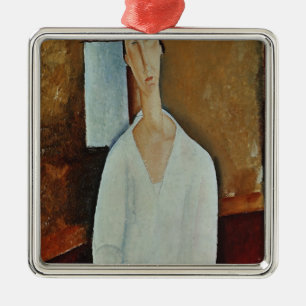 Madame Zborowska met Clasped Hands, c.1917 Metalen Ornament