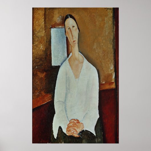 Madame Zborowska met geslepen handen, c.1917 Poster (Voorkant)