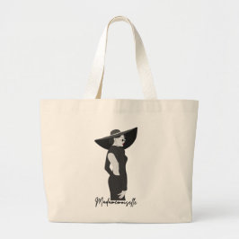 Madamemoiselle illustratie grote tote bag