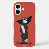 Madamemoiselle illustratie - Rood Case-Mate iPhone Case (Achterkant)