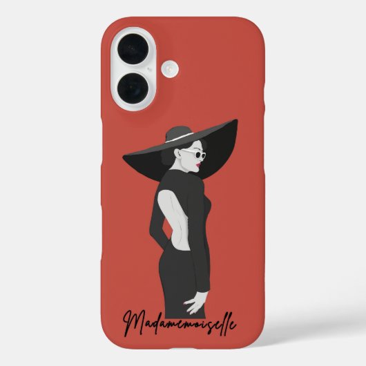 Madamemoiselle illustratie - Rood Case-Mate iPhone Case (Achterkant)