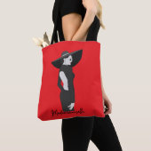 Madamemoiselle illustratie - Rood Tote Bag (Dichtbij)