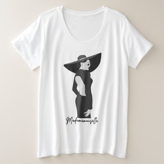 Madamemoiselle illustratie T-shirt (Design voorkant)