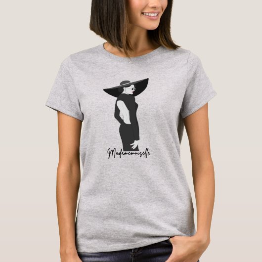 Madamemoiselle illustratie t-shirt (Voorkant)