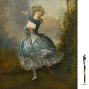 Madamoiselle Duthe-dansing door Jean Schall Tissuepapier