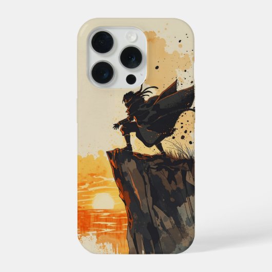 Madara Uchiha – Cinematic Watercolor iPhone Hoesje (Achterkant)