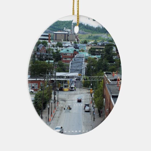 Madawaska Maine Keramisch Ornament (Rechts)