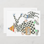 MadCatWoman harlequin Cat Briefkaart (Voorkant / Achterkant)