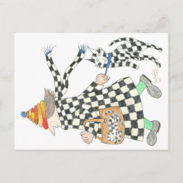 MadCatWoman harlequin Cat Briefkaart