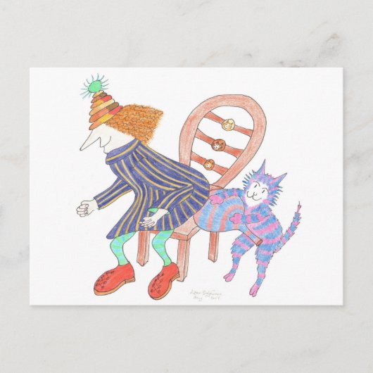 MadCatWoman & WhoopeeCushionCat No.2 Briefkaart (Voorkant)