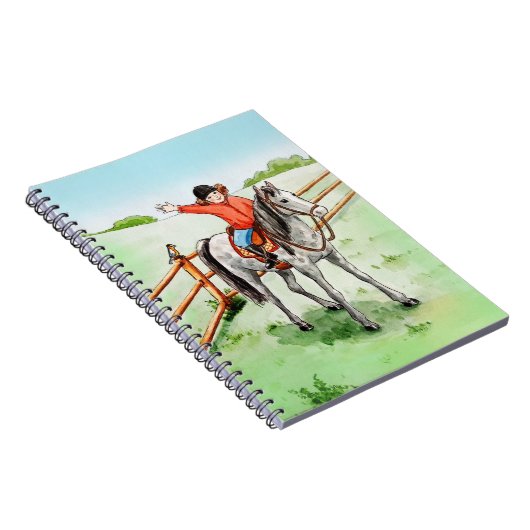 Mädchen beim Reiten Notitieboek (Rechterzijde)