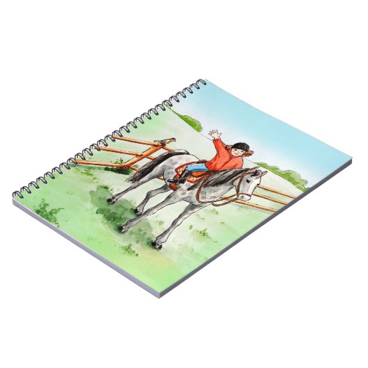 Mädchen beim Reiten Notitieboek (Linkerzijde)